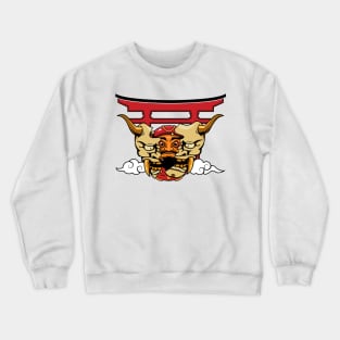 Oni mask daruma Crewneck Sweatshirt